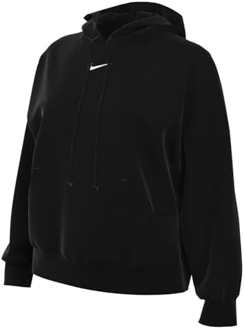 Nike Moletom com capuz feminino de lã Phoenix da Sportswear, Preto