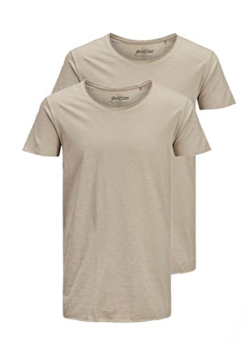 JACK & JONES Herren JJEBAS Tee SS U-Neck 2-Pack, String/REG, XS – Ansicht 1