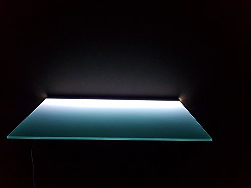 LED light Shelf with DRIVER Illuminated bar kitchen DVD Sky Box Glass shelf (15 X 60 CM)