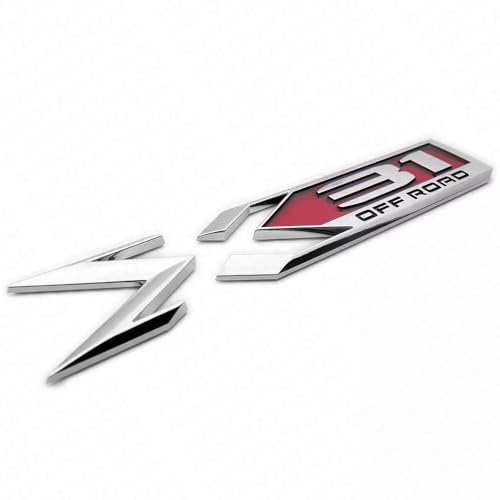 Image of 2PCS X31 Off Road Emblems 3D Rear Bodyside Badge Replacement for 2019-2022 GMC Sierra 1500 Genuine GM (Chrome Red)