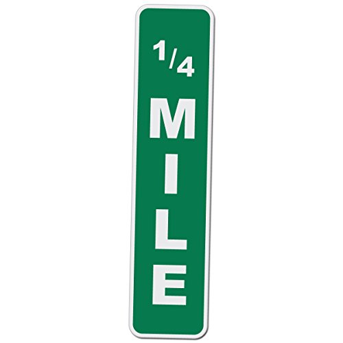 Applicable Pun Quarter Mile Marker 1/4 Mile - Novelty Drag Racing Sign - 17 Inches Tall by 4 Inches Wide Aluminum Sign