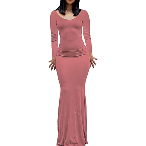 Image of Womens Spaghetti Strap Bodycon Backless Maxi Dress