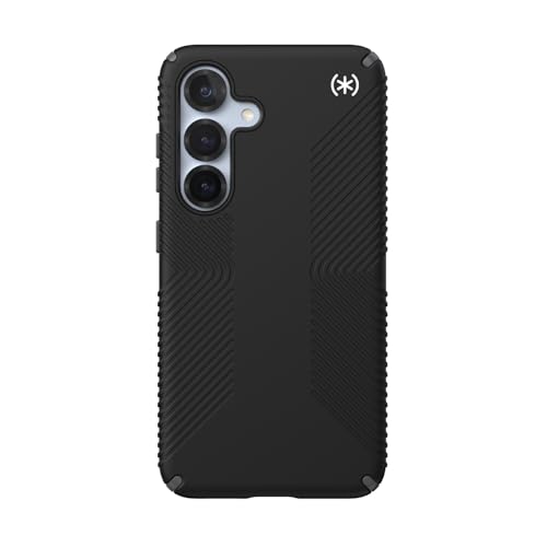 Image of Speck Samsung Galaxy S25 Case - 13-Foot Drop Protection, No-Slip Grips - Samsung S25 Case - Raised Bezel and Enhanced Buttons - Presidio 2 Grip - Black /Slate Grey