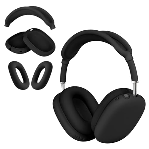 Hülle für Airpods Max Kopfhörer Weiche Ohrmuschel-Abdeckung/Ohrpolster/Kopfbandabdeckung für Apple Airpod Max Zubehör Cases Cover (Schwarz)