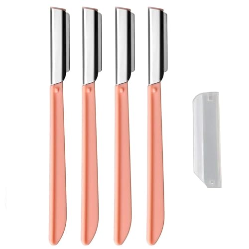 4 Pcs Eyebrow Razors Shaper Shavers, Face Razors for Women and Men, Facial Hair Removers Trimmer Shaving Grooming Dermaplanning Tool