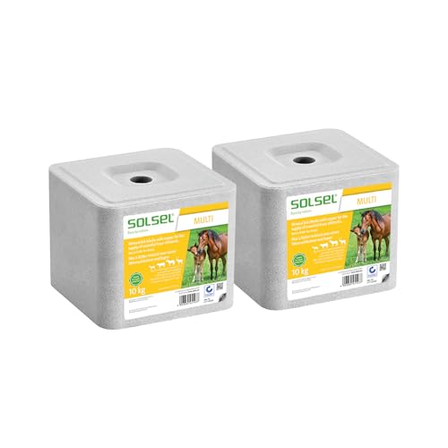 SOLSEL Leckstein Multi 20kg mit Kupfer | 2 x 10kg...