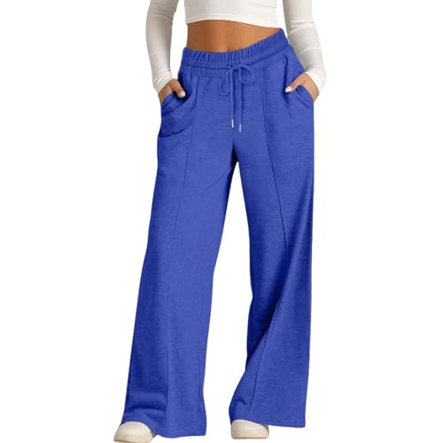 Girl's Wide Leg Sweatpants High Elastic Waist Straight Leg Baggy Trendy Casual Trousers Jogger Pants with Pocket2