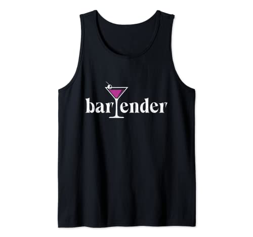 Bartender Glass Funny Bartending Bar Bebidas Gráfico Camiseta sin Mangas