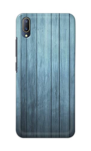 Image of Printed Hard Back Cover Case for Vivo V11 Pro Back Cover (Wooden Blue) -702