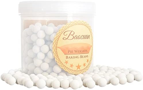 1.6LB Ceramic Pie Weights Baking Beans Ceramic Pie Weights Reusable Crust & Pastry Utensils with Container 10mm Baking Beans Pie Crust Weights 10mm