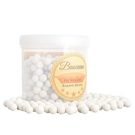 1.6LB Ceramic Pie Weights Reusable 10mm Baking Beans Pie Crust Weights Food Grade Natural Ceramic Stoneware with Container