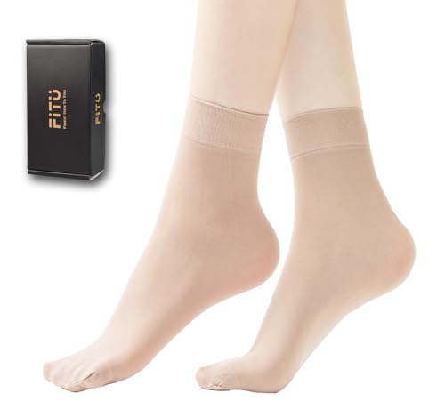 Image of Women's 10-12 Pairs Ankle High Sheer Nylon Socks