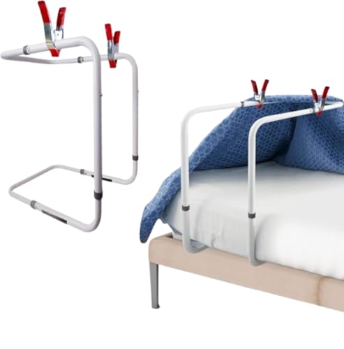 JJ CARE Blanket Lifter with Clamps, Steel and Aluminum Blanket Lifter for Feet Support, Adjustable from 20” to 28”, Blanket Bars for Neuropathy, Foot Cramping, Surgery Recovery, and Arthritis