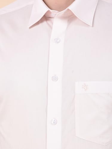 Image of Cantabil Formal Shirt for Men | Breathable & Soft with Color Fastness Regular Cotton Fabric Solid Pattern (P MSHF00364H)