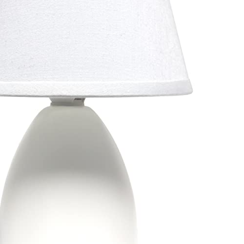 Simple Designs Lt2009-Off Mini Egg Oval Ceramic Table Lamp, Off-White 5.51 X 5.51 X 9.45 #TOP6