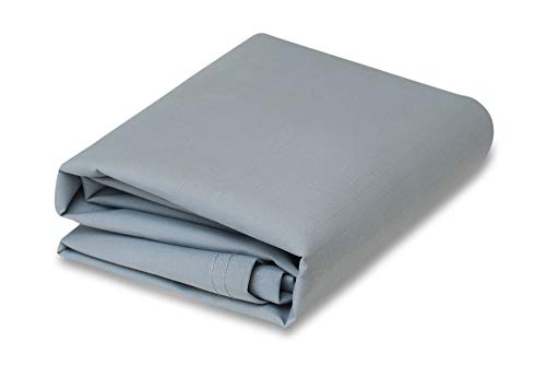CCS Waterproof Iron Horse Canvas Tarp Heavy Duty Silicone-Treated Polyester Tarpaulin with Rustproof Grommets for Awnings, Camping, Construction, Equipment Cover & Outdoor Use (Grey, 5x7 Ft)