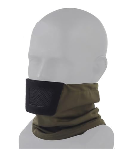 PBTMCD Máscara Táctica De Malla Media Transpirable For Airsoft Cosplay CS Juego De Paintball, Máscara De Airsoft, Equipo De Caza Ajustable, Accesorios Tácticos(OD)