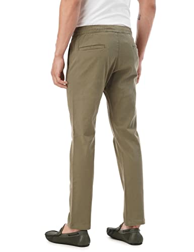 Image of FYLTR Men's Taper Fit Stretch Cotton Joggers with Elasticated Waistband & Drawstrings