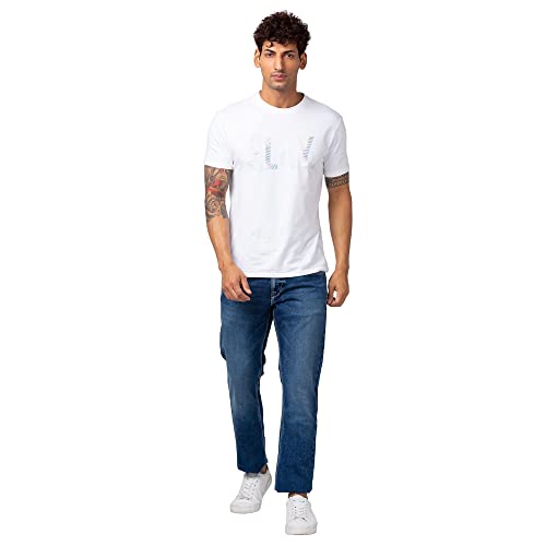 Image of Spykar Men's Regular Fit Mid Rise Cotton Narrow Length Jeans (Rover)