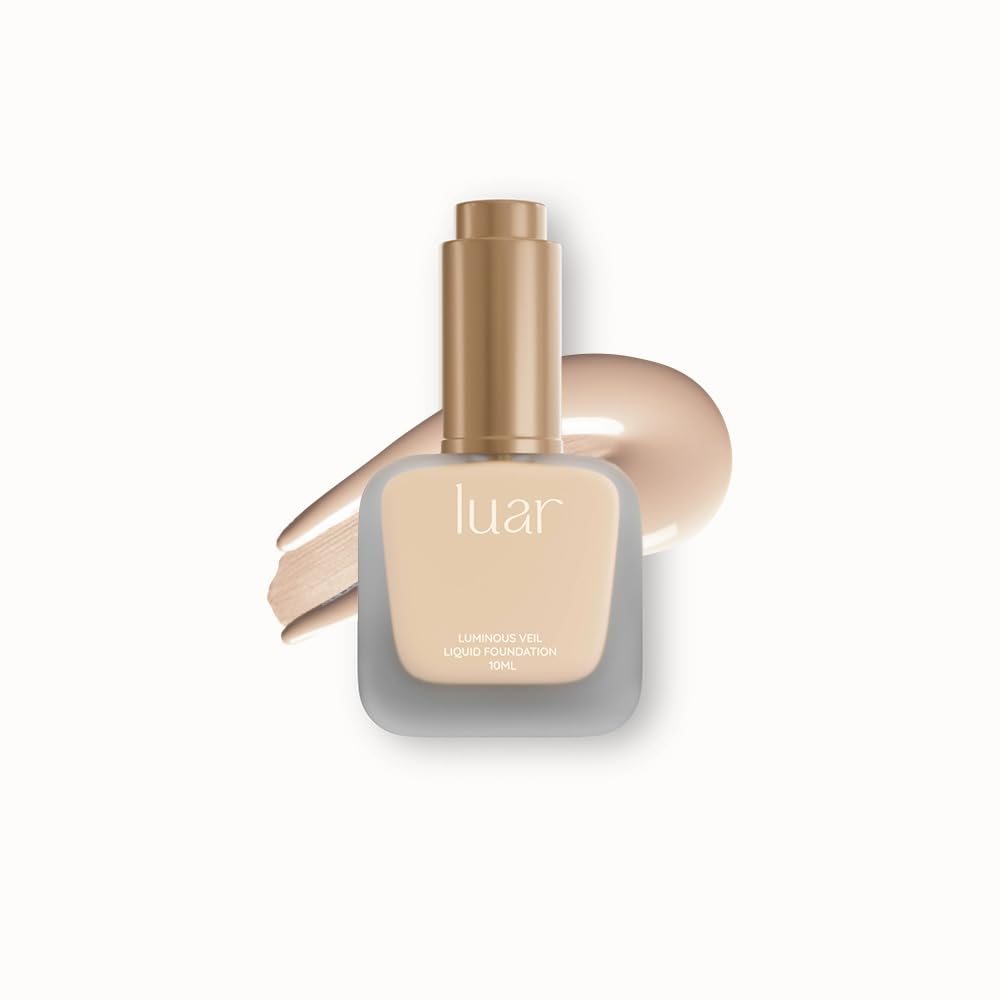 Luar Mini Luminous Veil Liquid Foundation | Lightweight, Buildable Coverage | Korean Glass-Skin | Acne-Safe, Clean & Vegan | SPF Protection for Everyday Wear | 10ml (Pack of 1)_L1-image-28