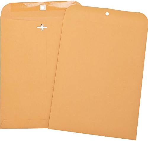 Heavy-Duty Brown Clasp Envelopes, 8-3/4" W x 11-1/2" L, 28lb. - 10 Pack