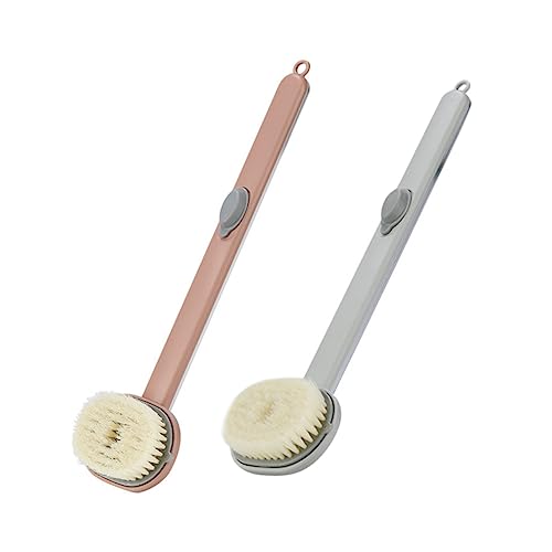 Vaguelly 2Piezas Cepillo De Exfoliante Jabón Cepillo De Espalda Suave Para Ducha Accesorio Para Limpieza y Masaje Corporal