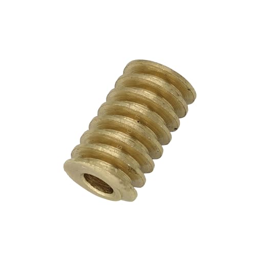 Image of Brass Worm Gear Set - 0.5 Modulus 20T 20:1 Reduction Rate 3mm 4mm Hole Diameter Right Rotation Drive Gear Box Wheel Shaft Kit (Rod-3mm bore, Gear-4mm bore)