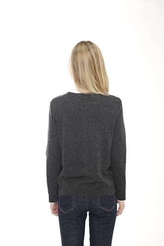 Image of Women's 100% Cashmere Long Sleeve Crew Neck Sweater. Comfort, Luxury, and Soft Silky Texture - Essential Classic Pullover
