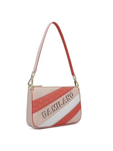 Image of Da Milano Women's Leather Shoulder Bag - Pink