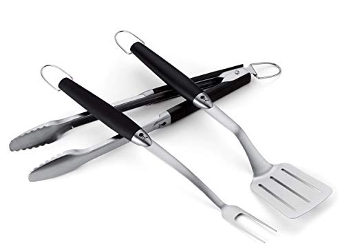 Weber 3 Piece Stainless Steel Premium Tool Set, Black #TOP1