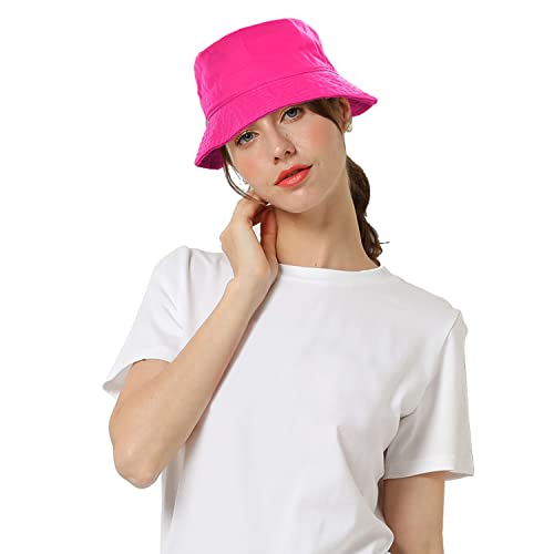 Image of Falari Men Women Unisex Cotton Bucket Hat 100% Cotton Packable for Travel Fishing Hunting Summer Camp