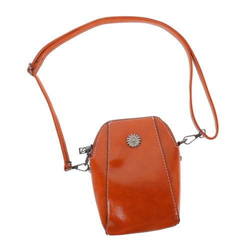 PartyKindom Firm Pu Material Crossbody Phone Purse Mini Bag for Women Purse Cellphone Pouch Zipper