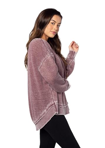 Sudadera con efecto burnout Chicka-D en color morado talla S 2