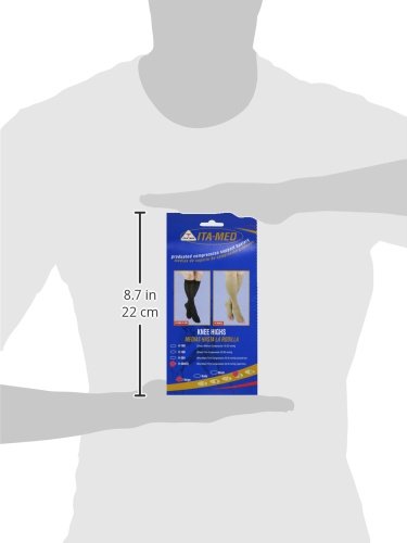 Image of ITA-MED I H-304(O)(2) XL B Microfiber Knee Highs, Beige, X-Large