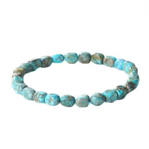 Bracelet d'amitié hommes en pierres orange et perles de cristal | Bijou élastique rond de 19cm