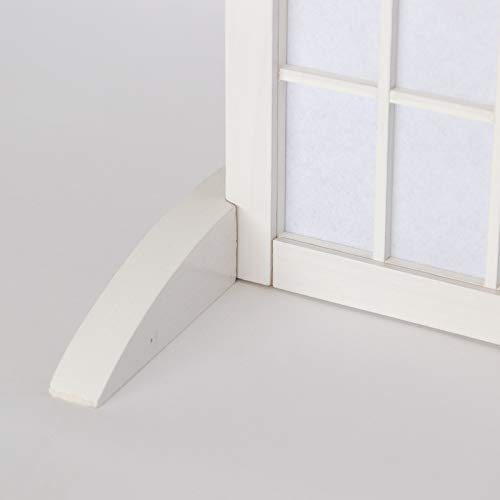 PEGANE Lot de 2 Pieds pour paravent en Bois Blanc - 2.8 x 33 x 0.8 cm