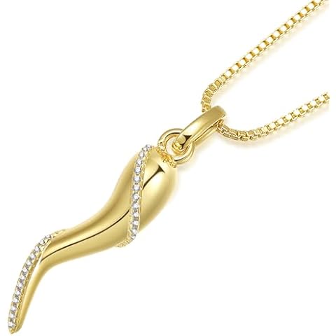 Aurelia Mae Herringbone Initial Disc Pendant Necklace 18'' | 5mm Thick Herringbone Choker Sparkle Coin Medallion Diamond Initial Letter Necklace (Horn) Cover
