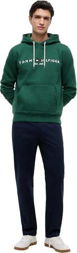 Tommy Hilfiger Herren Hoodie Tommy Logo mit Kapuze, Grün (Street Green), L – Ansicht 6