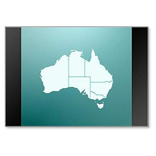 Illustration karta över Australien kylskåpsmagnet