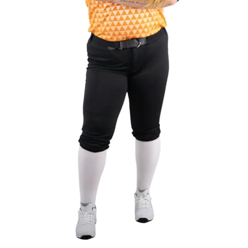 RIP-IT Women's Revolution Softball Pants - Curvy Cut - Sizes XS-XXL Black