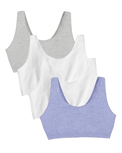Cotton Tank Bra per Women-Ultimate Comfort & Breathable Fit Reggiseno Sportivo Opaque HTHR 0 Pacco da 3 donna grigio