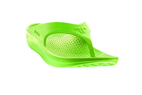 Telic Unisex Adult Energy Flip Flop Arch Support Cushioned Sandals, Key Lime, 10 Women/9 Men