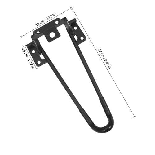 Patas plegables de metal negro OSALADI para optimizar espacio en mesas de centro 3