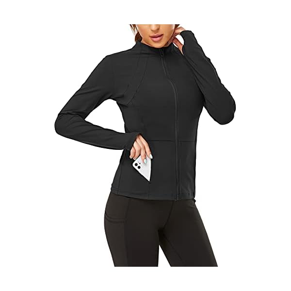 Gleeter-Workout-Jacket-for-Women-Full-Zip-Long-Sleeve-Yoga-Athletic-Running-Jacket-Active-Sportswear-with-Thumbhole Gleeter Workout Jacket for Women Full Zip Long Sleeve Yoga Athletic Running Jacket Active Sportswear with Thumbhole
