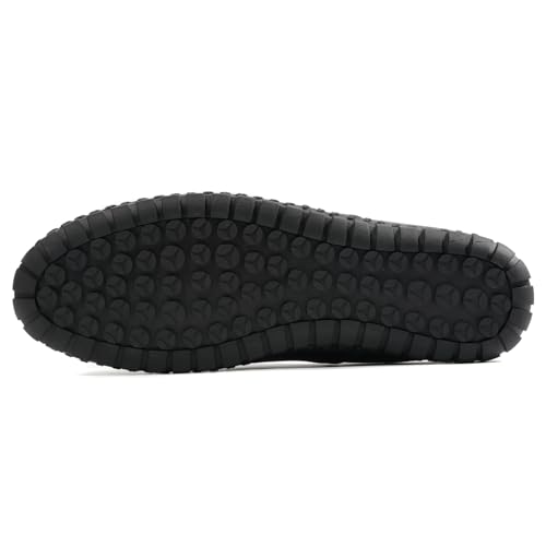 Image of Men's Slip-On Loafers Mules Clog Handmade Leather Slippers Hand Stitched no-Heel Casual Shoes for Men Breathable Comfortable Soft