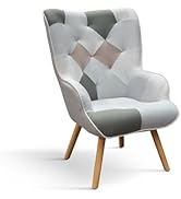 Poltrona Armando In Tessuto Con Gambe Legno - Moderna, Comoda, Per Soggiorno O Camera, 67x76x97cm