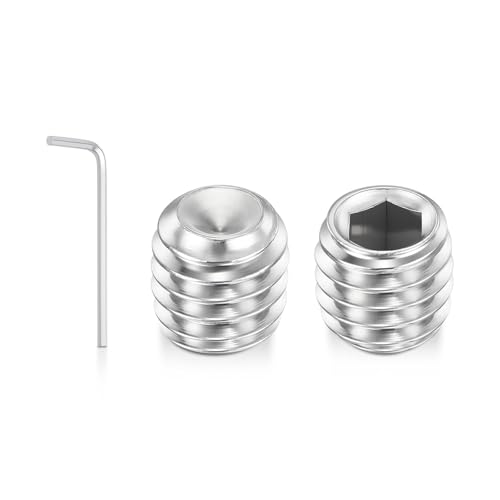 Kozelo 100pcs Cup Point Hex Socket Set Screws-M4-0.7x4mm 304 SS