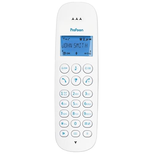Teléfono inalámbrico PDX DECT 300BW azul con tecnología de gran alcance 3