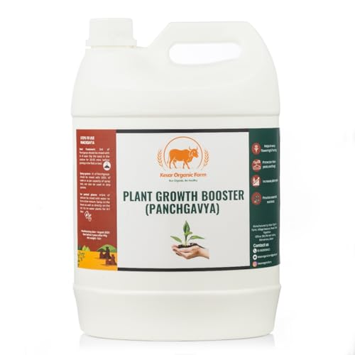 Image of Plant Growth Booster (Panchgavya) NPK Plant Growth Supplement - 100% Organic Fertilizer for Immunity&Healthy Growth - Manure for Home,Indoor,Outdoor,Garden Plants - Non-Toxic (5LTR)