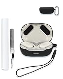 Case for JBL Endurance Peak 3 - True Wireless Headphones, Soft Silicone Protective Portable Scratch Shock Resistant Shell with Cleaner Kit & Carabiner & Lanyard，Black